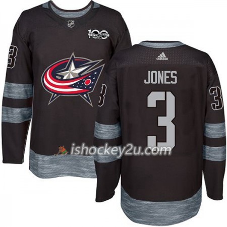 Mænd NHL Blue Jackets Trøje Seth Jones 3 1917-2017 100th Anniversary Adidas Sort Authentic